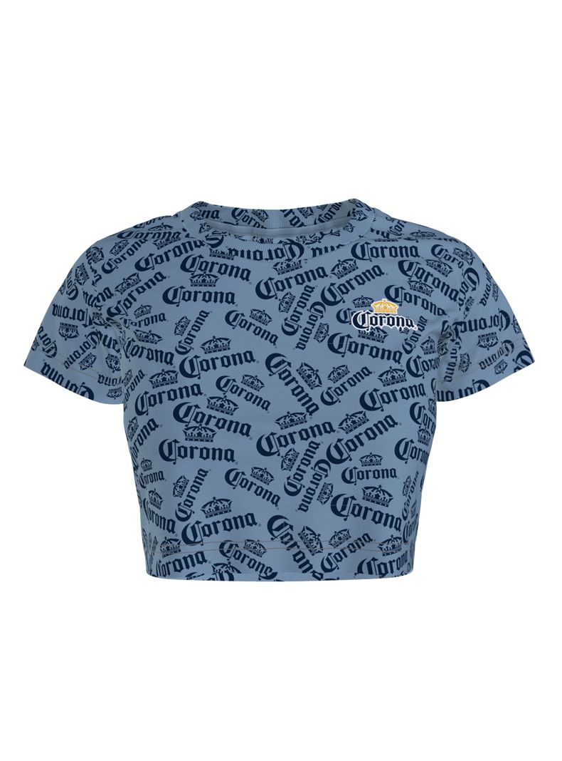 Polera Crop Top Manga Corta Corona-0