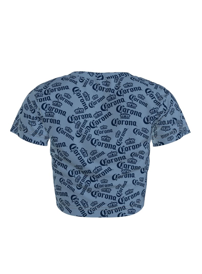 Polera Crop Top Manga Corta Corona-1