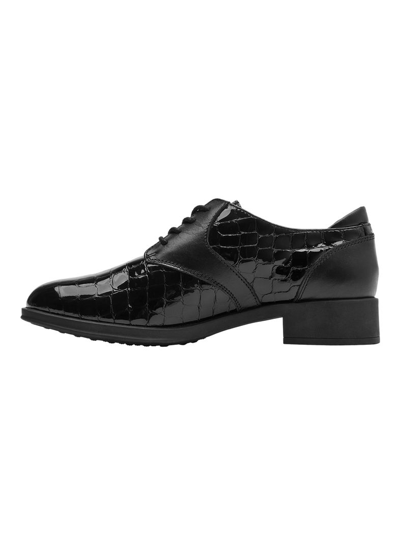Zapato Casual Texturado Taco Cuadrado Cuero J070 Mujer-2