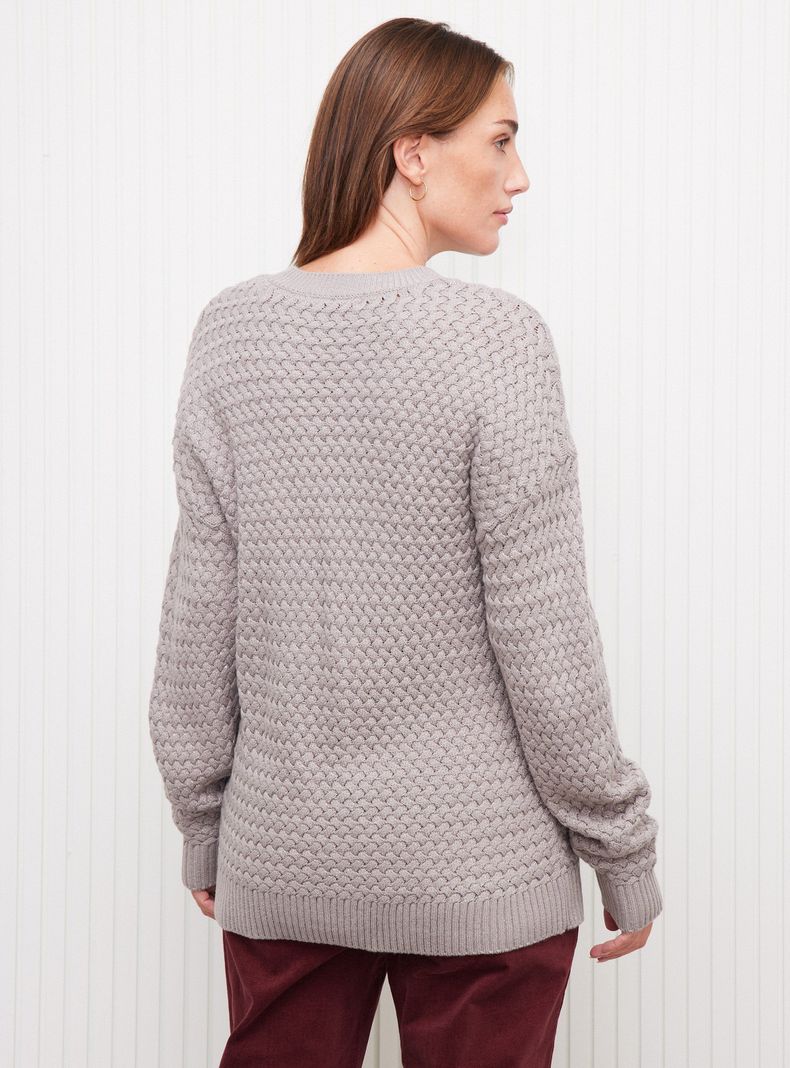 Sweater Jacquard con Hilo Metálico-1