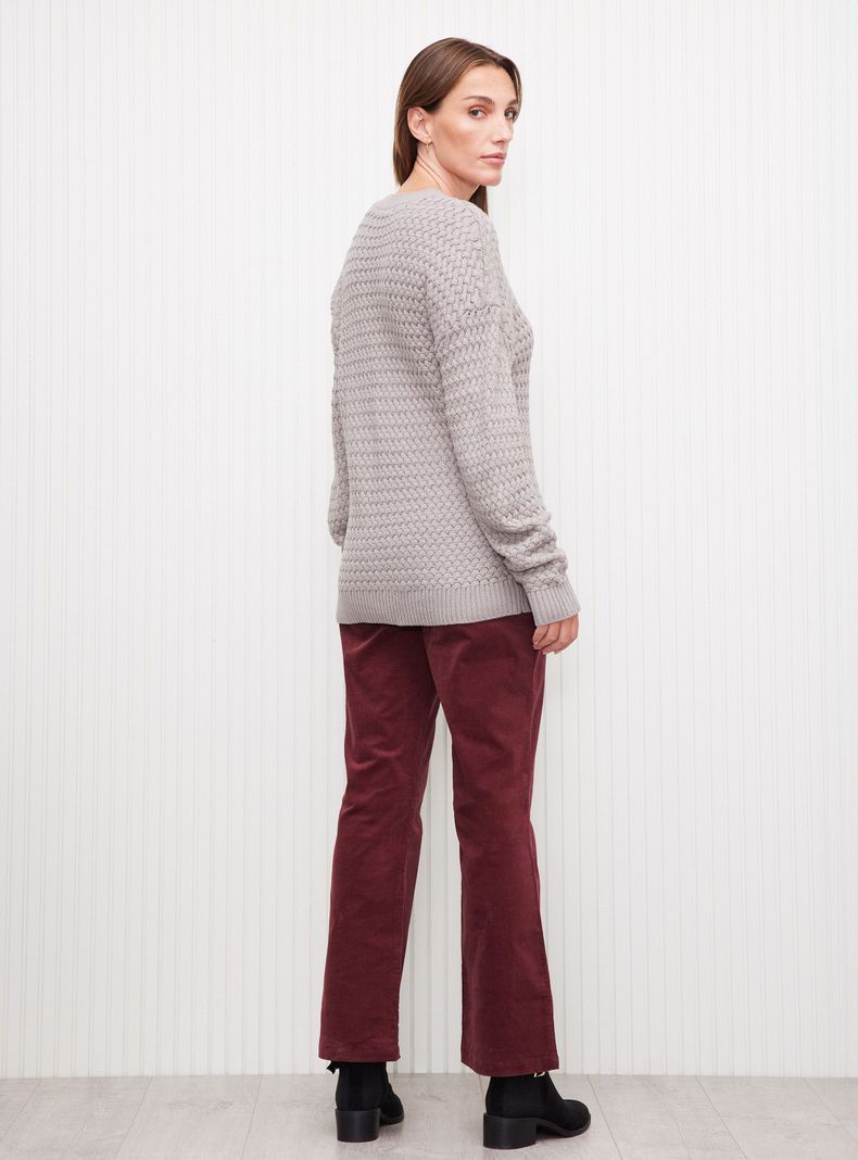 Sweater Jacquard con Hilo Metálico-5