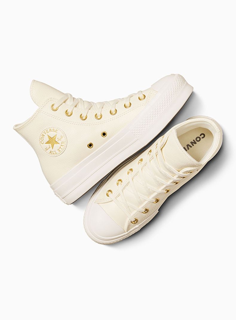 Zapatilla Urbana Logo All Star Lift Cuero Mujer-3