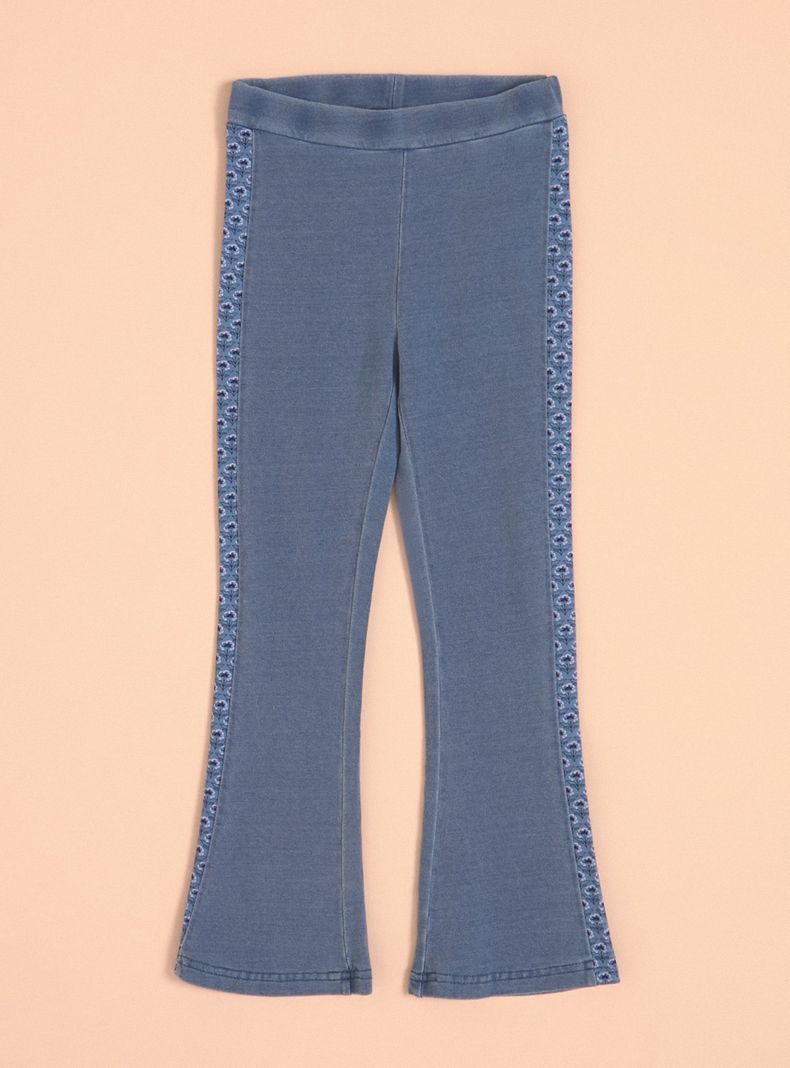 Calza Look Denim con Costados Estampados-2