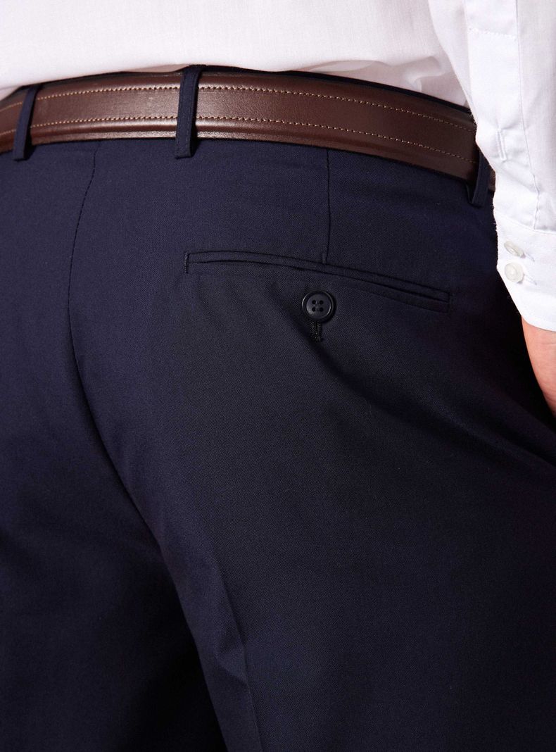 Pantalón Vestir Azul Marino-3
