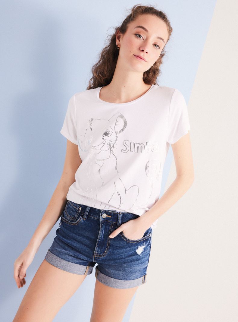 Short con Basta Roll Up Mini Roturas