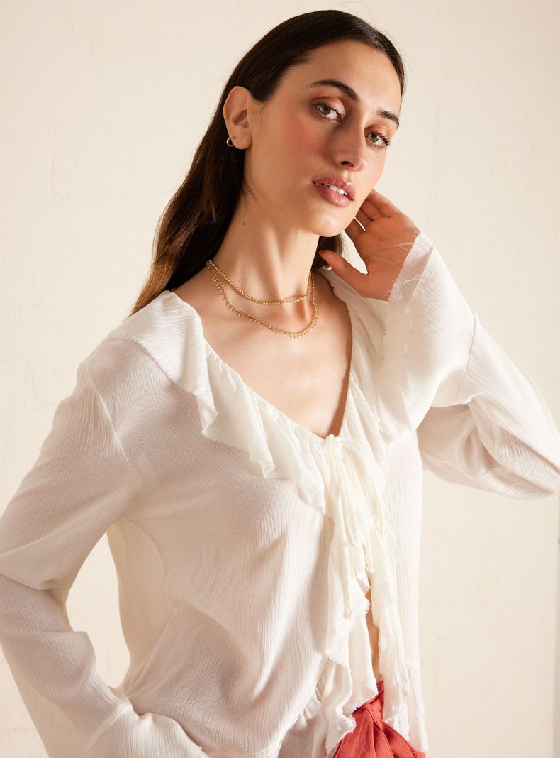 Blusa con Amarra y Vuelos-2