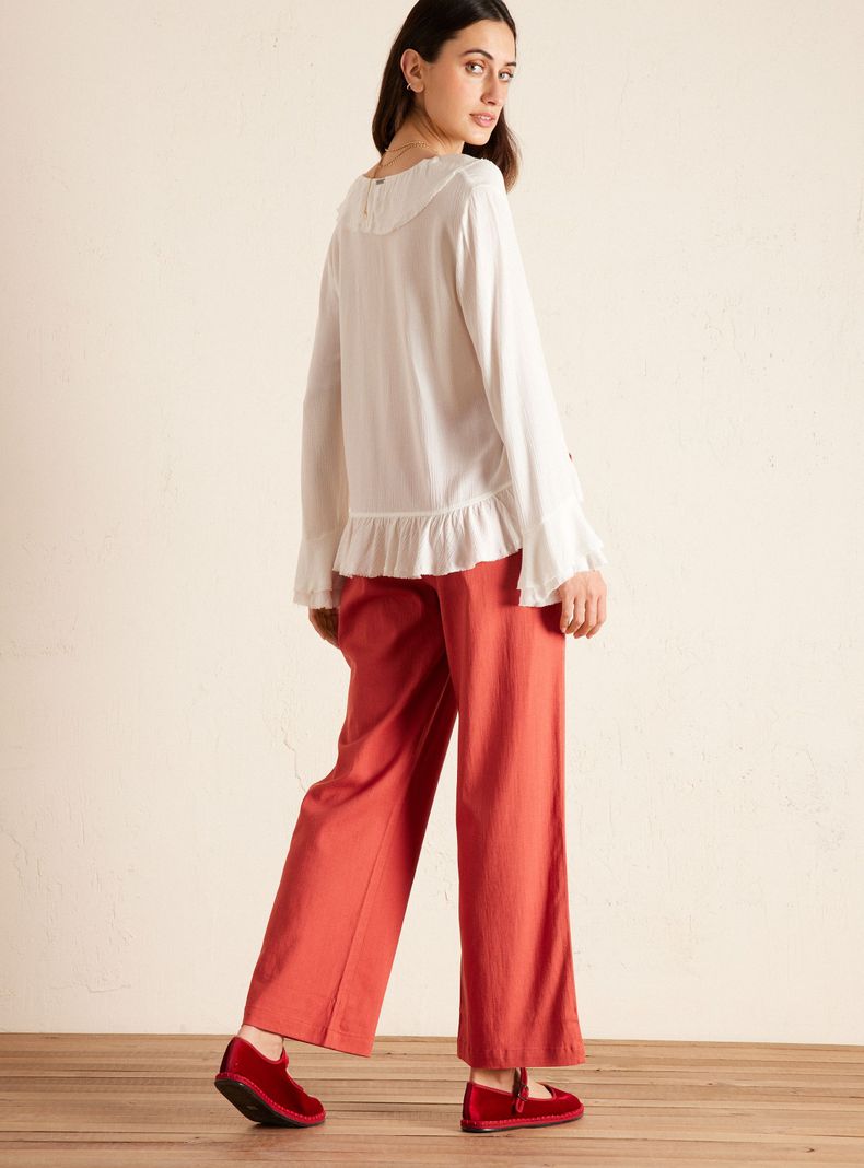 Blusa con Amarra y Vuelos-5