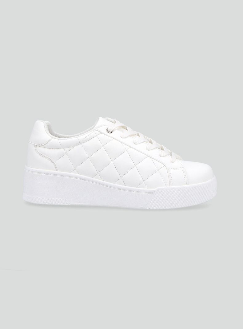 Zapatilla Urbana Efecto Quilt con Plataforma Mujer-1