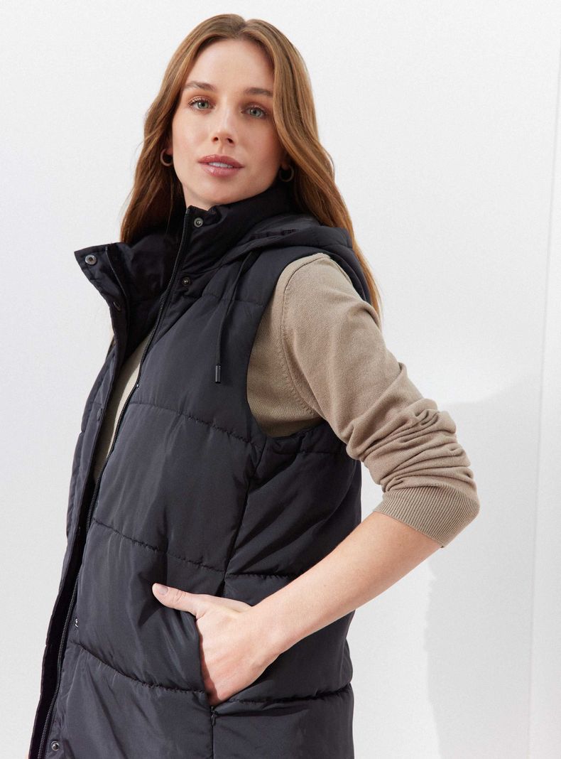 Parka Larga con Capucha Slim Fit-2
