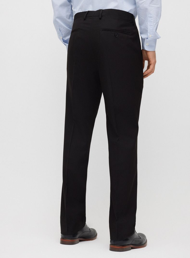 Pantalón de Vestir Clásico Azul Marino y Negro-1
