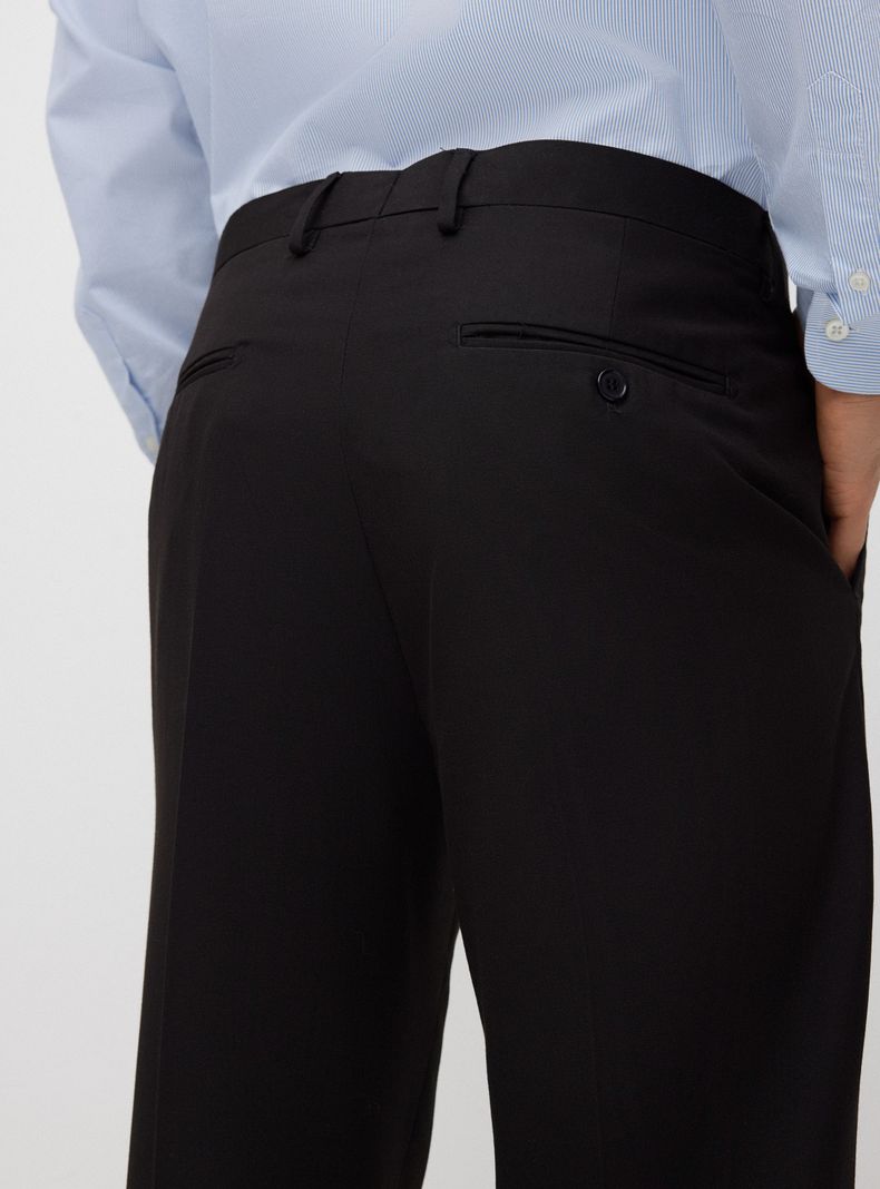 Pantalón de Vestir Clásico Azul Marino y Negro-2
