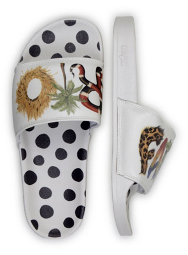 Sandalia Logo Print Puntos Mujer-2