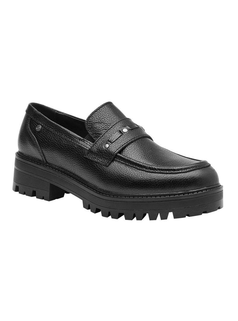Mocasín Taco Cuadrado Cl017 Cuero Mujer-1