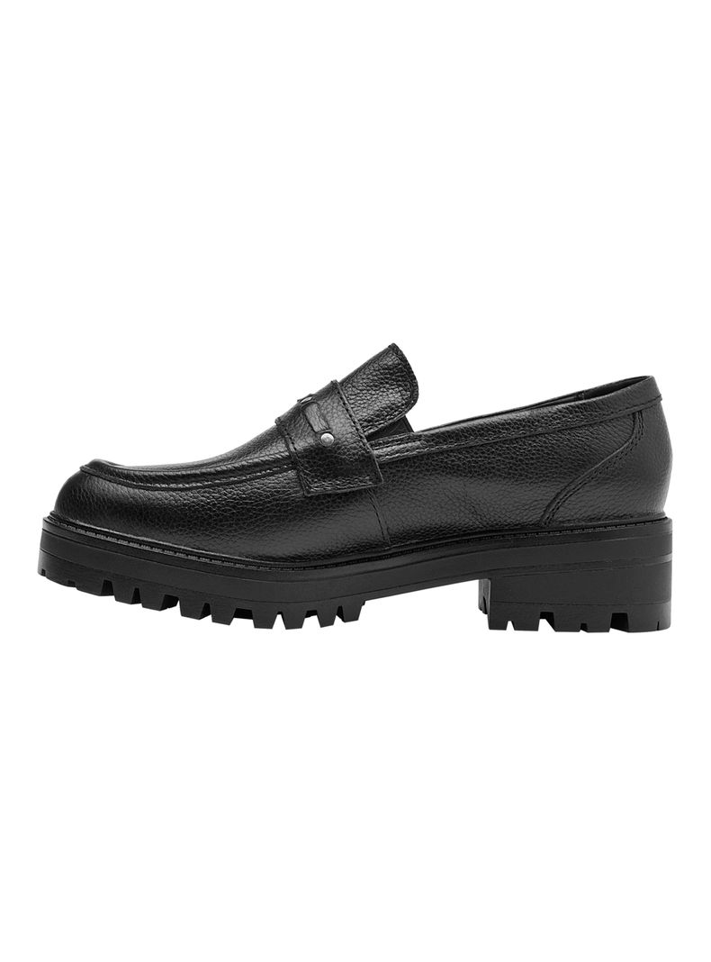 Mocasín Taco Cuadrado Cl017 Cuero Mujer-2