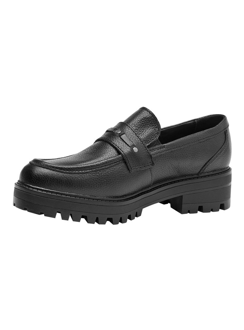 Mocasín Taco Cuadrado Cl017 Cuero Mujer-3