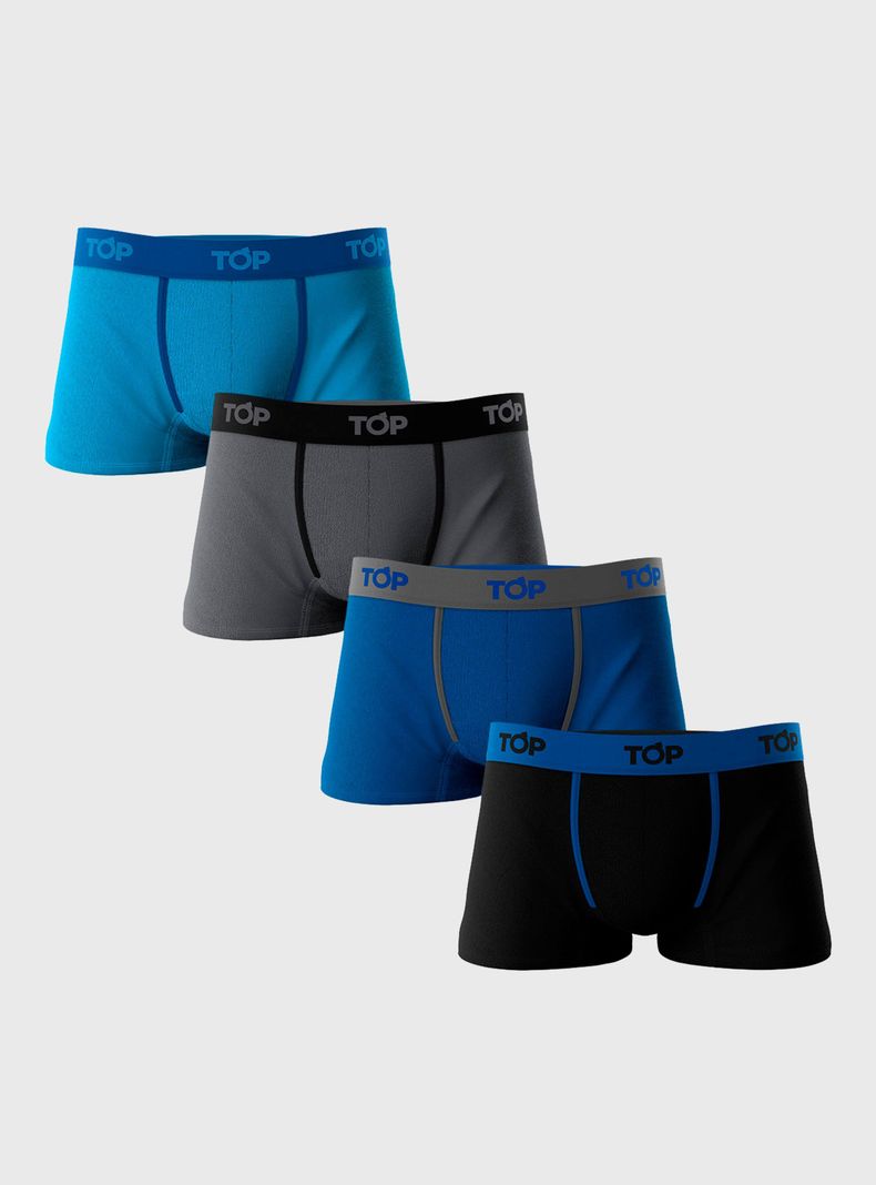 Pack 4 Boxer Corto Liso-0