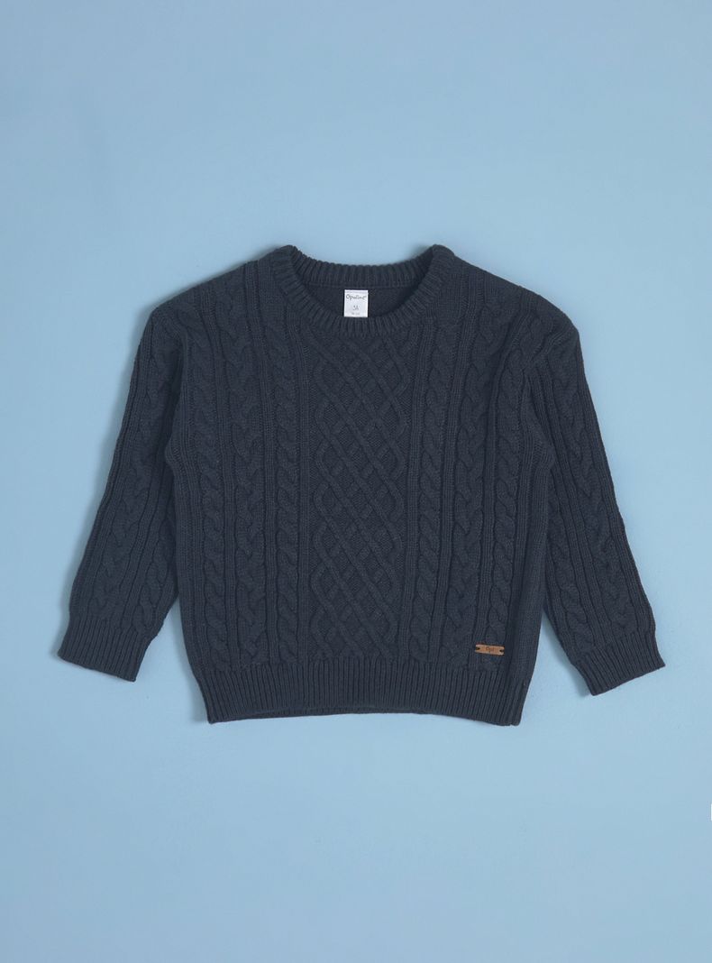 Sweater con Trenzas Frontal-0