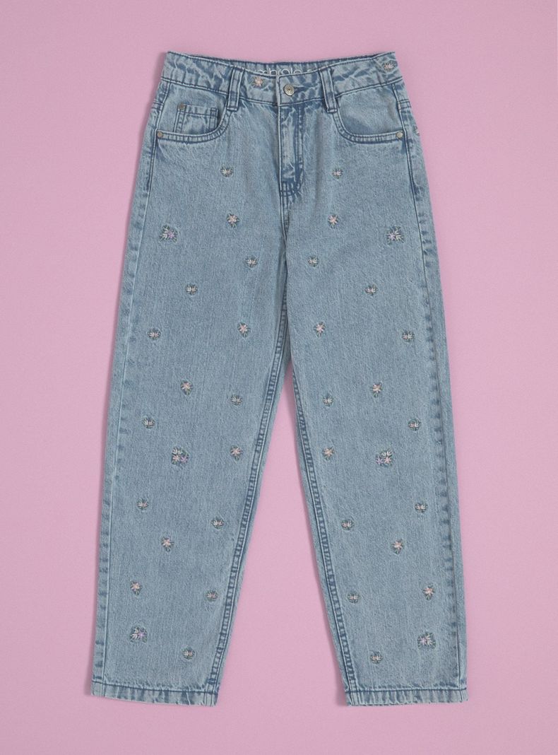 Jeans Mom Fit con Bordados-2