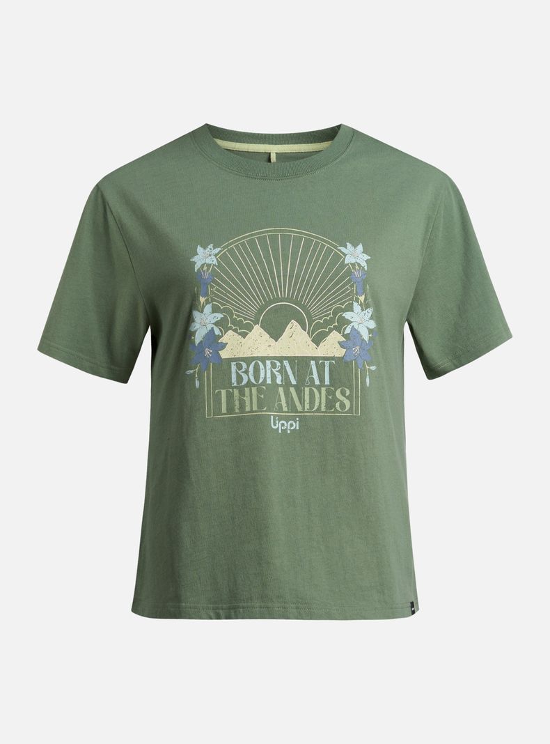 Polera Born At The Andes Print Logo T-Shirt-5