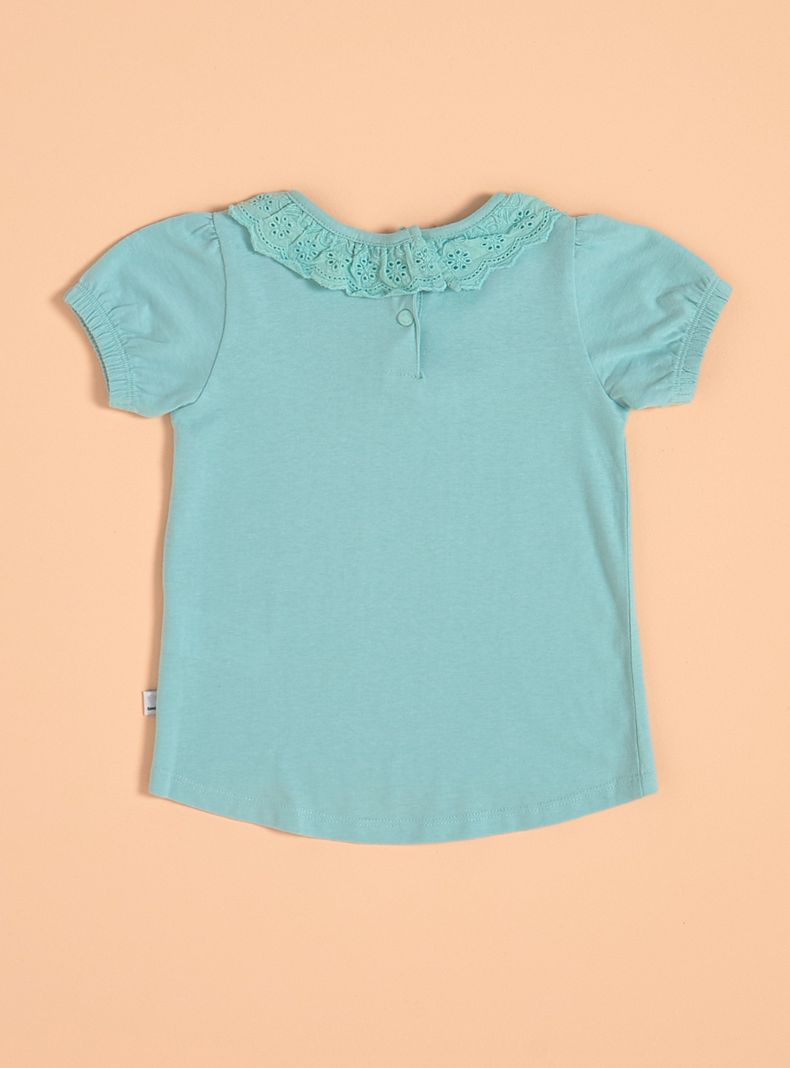 Polera con Manga Globo y Cuello Broderie-1