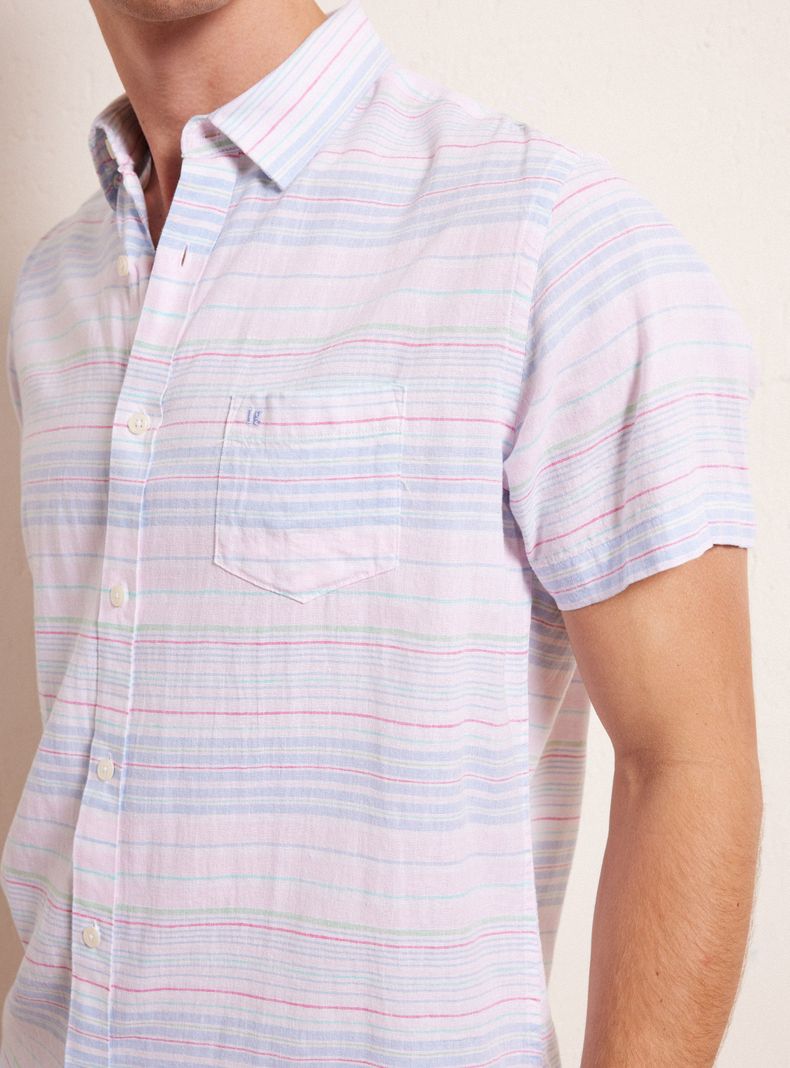 Camisa Manga Corta Rayada-3
