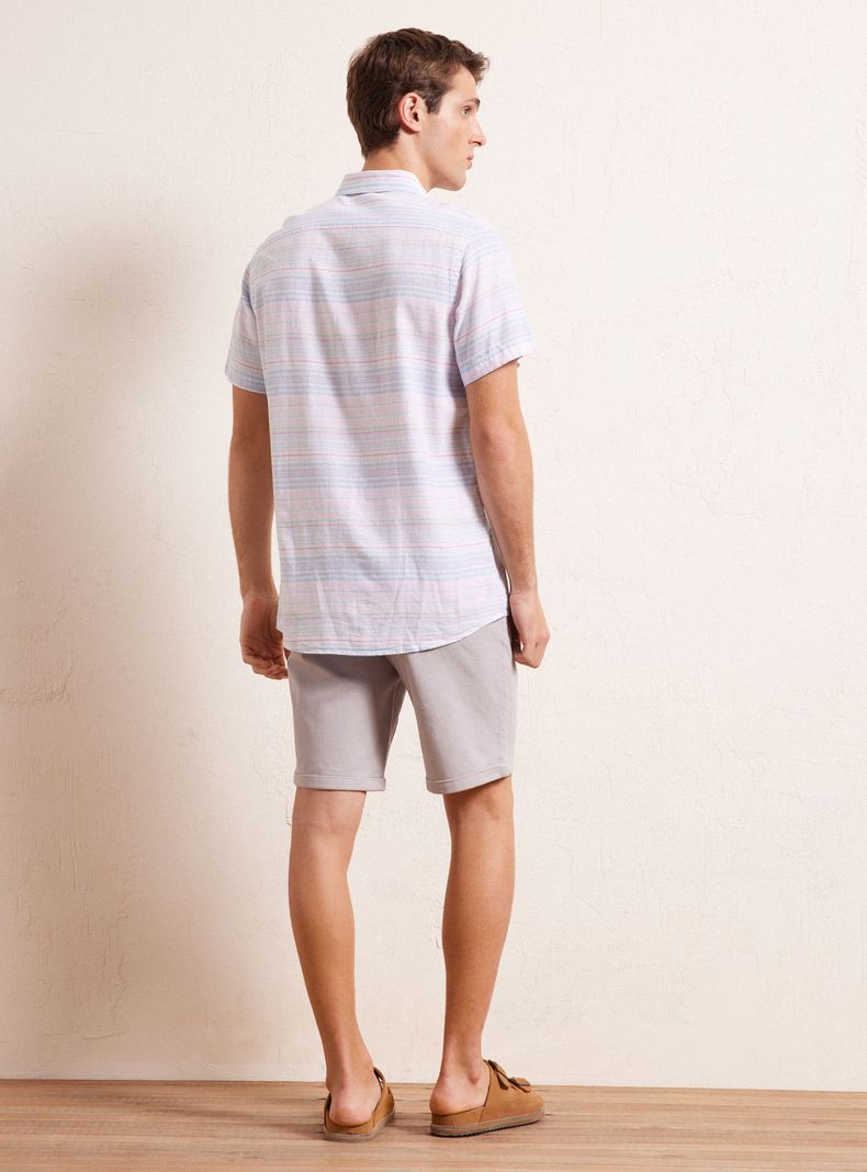 Camisa Manga Corta Rayada-5