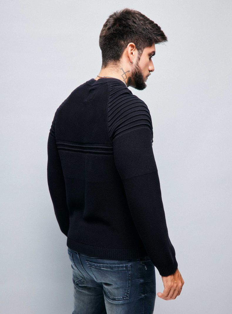 Sweater Multipunto con Lavado Ácido-1