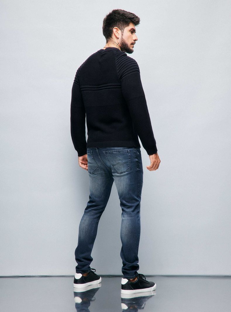 Sweater Multipunto con Lavado Ácido-5