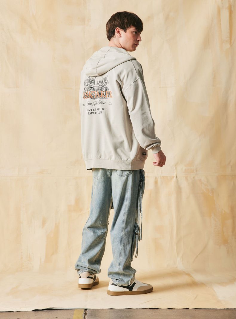 Polerón Fullzip Capucha Print Risktake-5