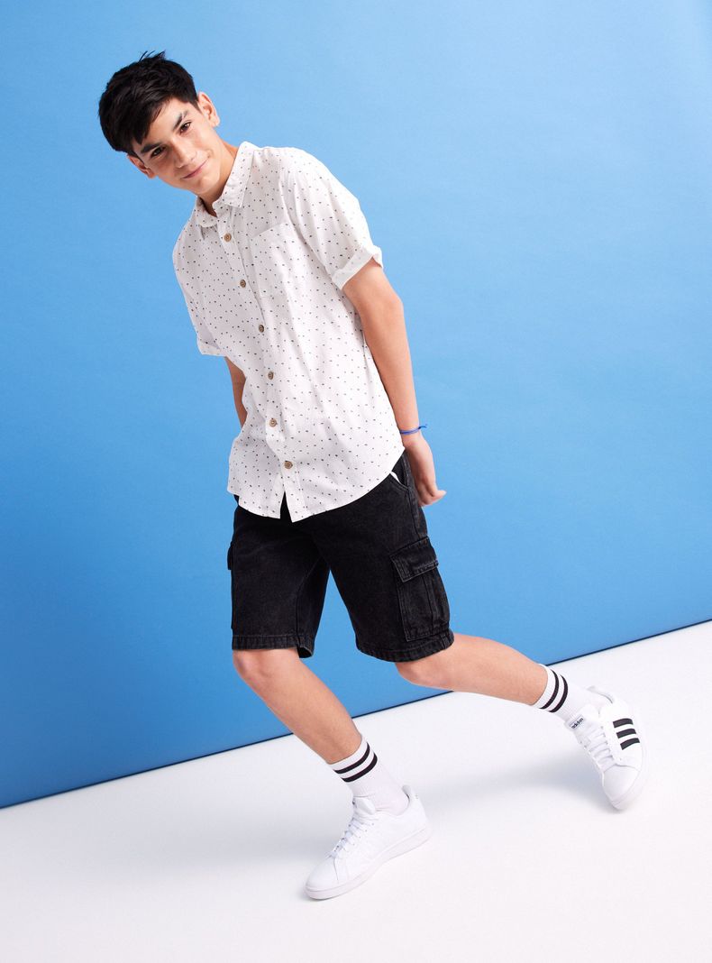 Short Bolsillos Cargo Acid Wash-0