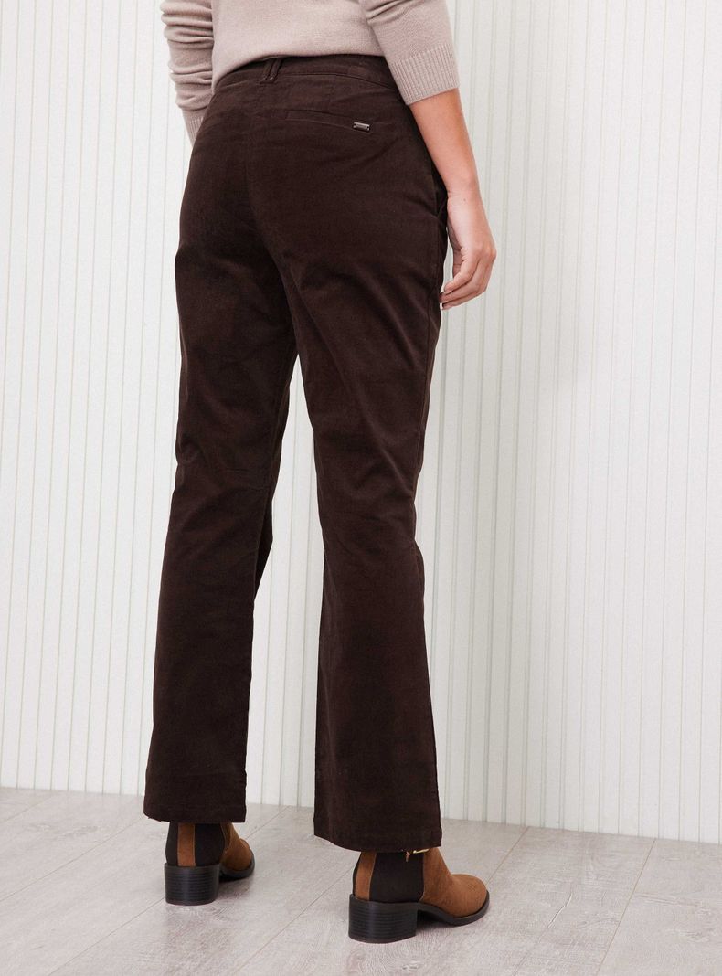 Pantalón Recto de Pana Bolsillos Delanteros-1