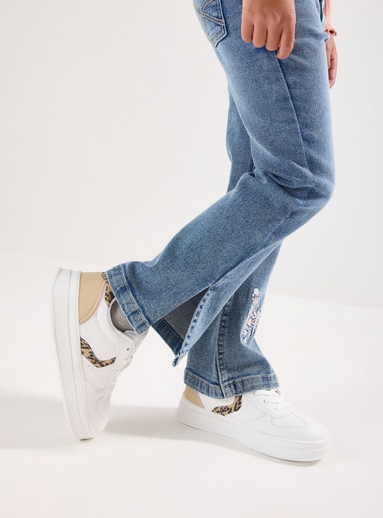 Zapatilla Urbana Animal Print Plataforma Cordón Niña-0