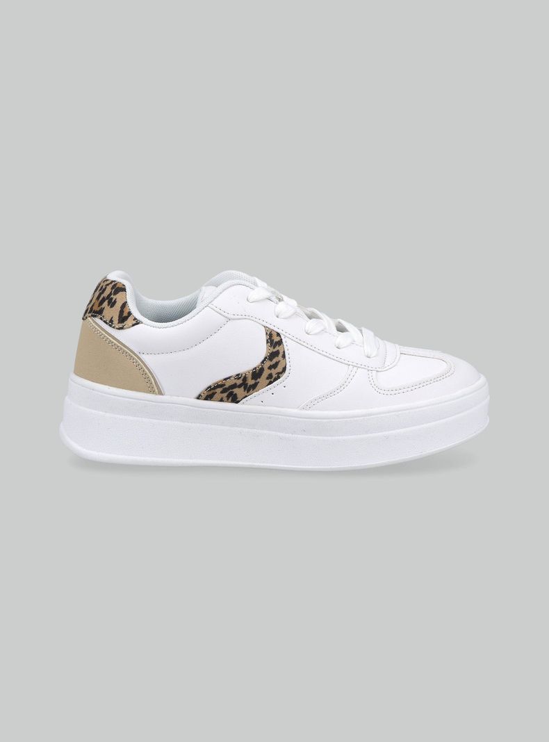 Zapatilla Urbana Animal Print Plataforma Cordón Niña-1