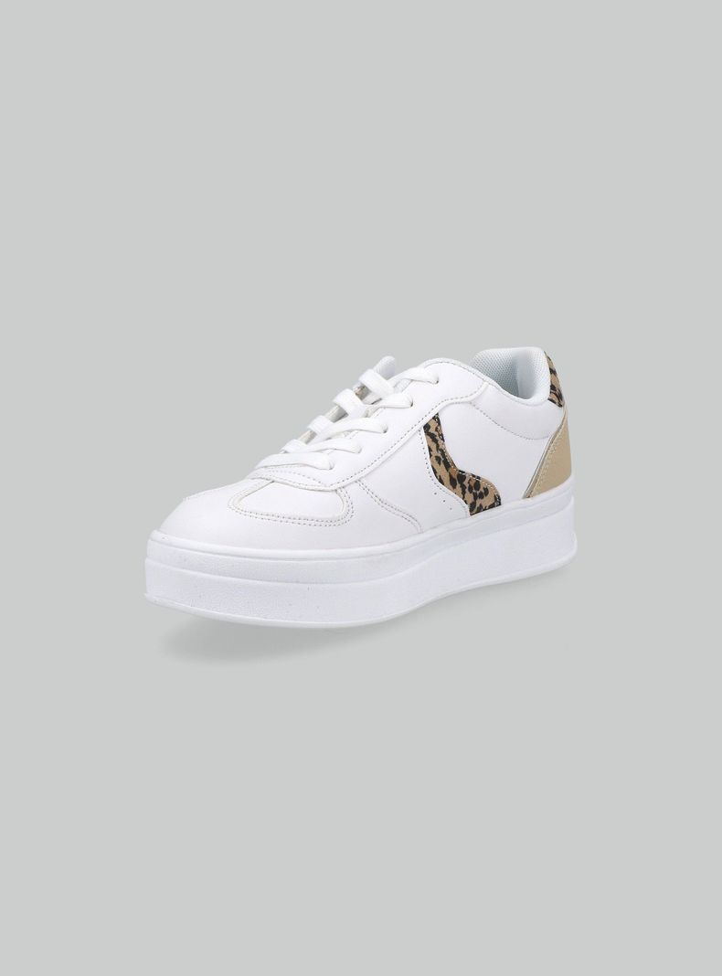 Zapatilla Urbana Animal Print Plataforma Cordón Niña-2