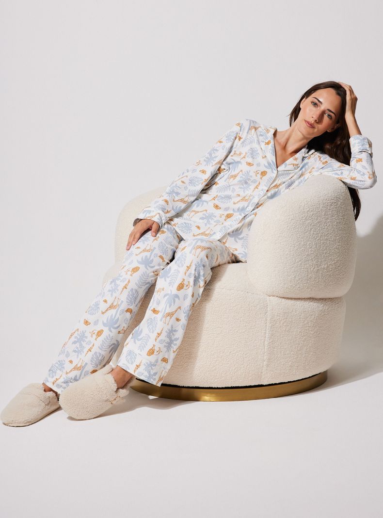 Pijama Camisero Full Print Tela Rib-4