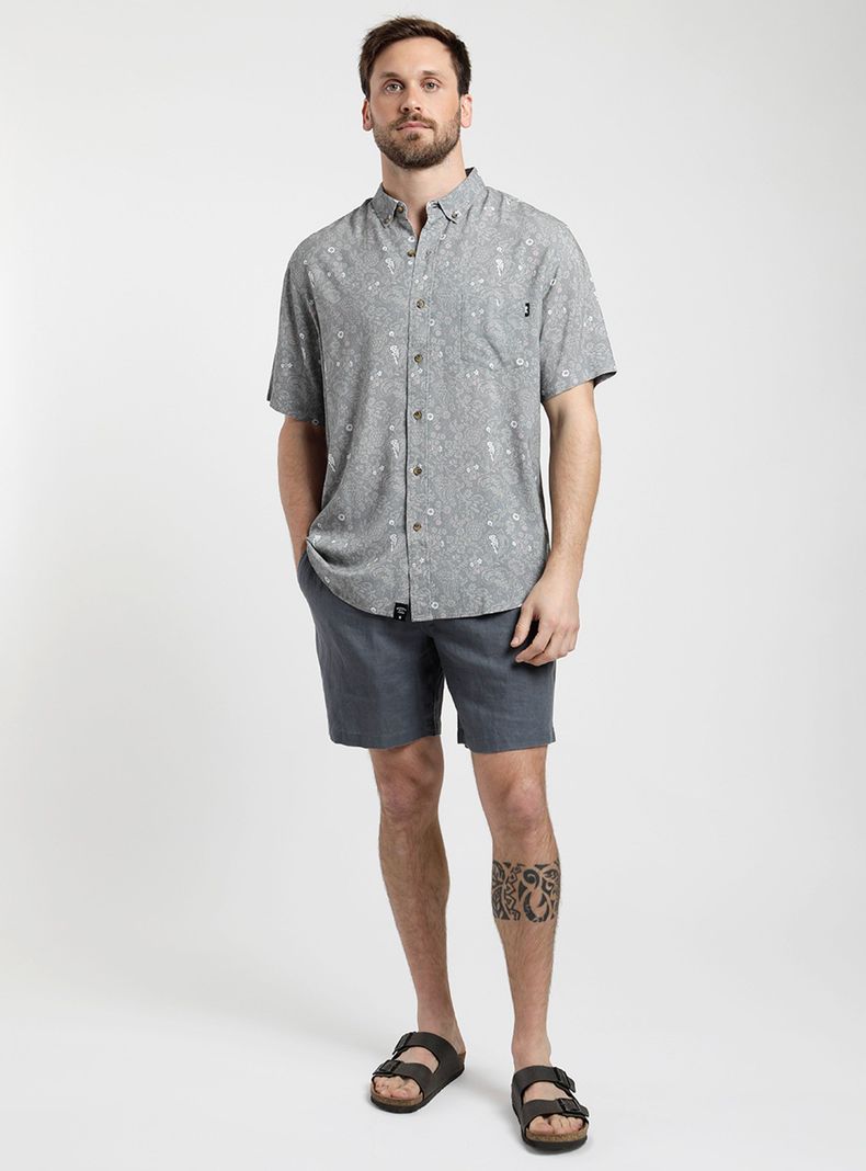 Camisa Manga Corta Flores-3