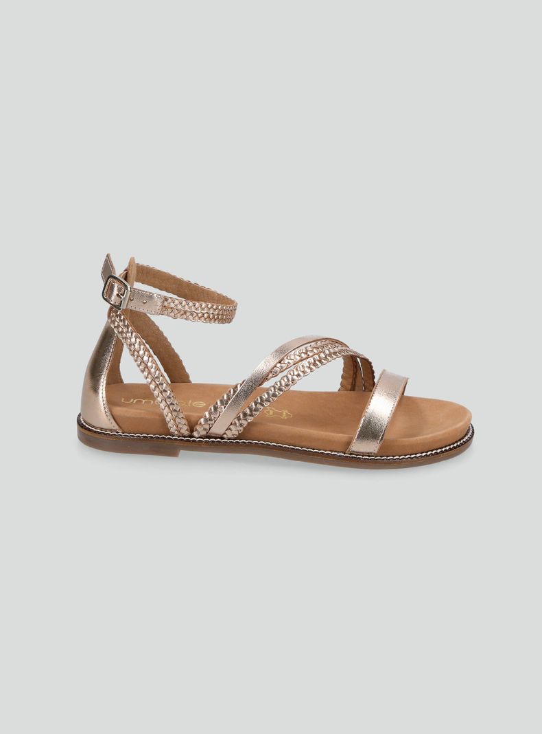 Sandalia Look Gladiadora Cuero Mujer-1