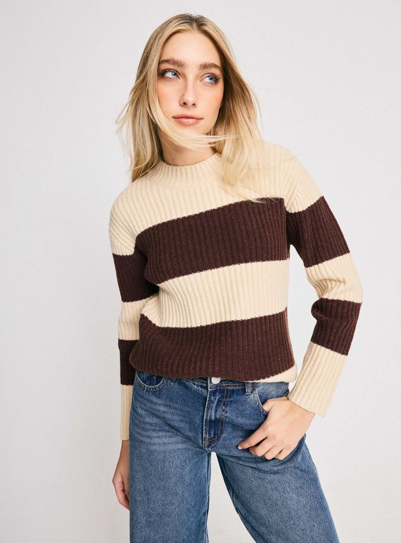 Sweater Rib Rayas-0