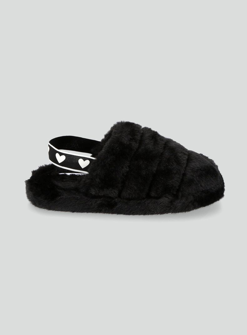 Pantufla Peluda sin Talón con Elástico-1