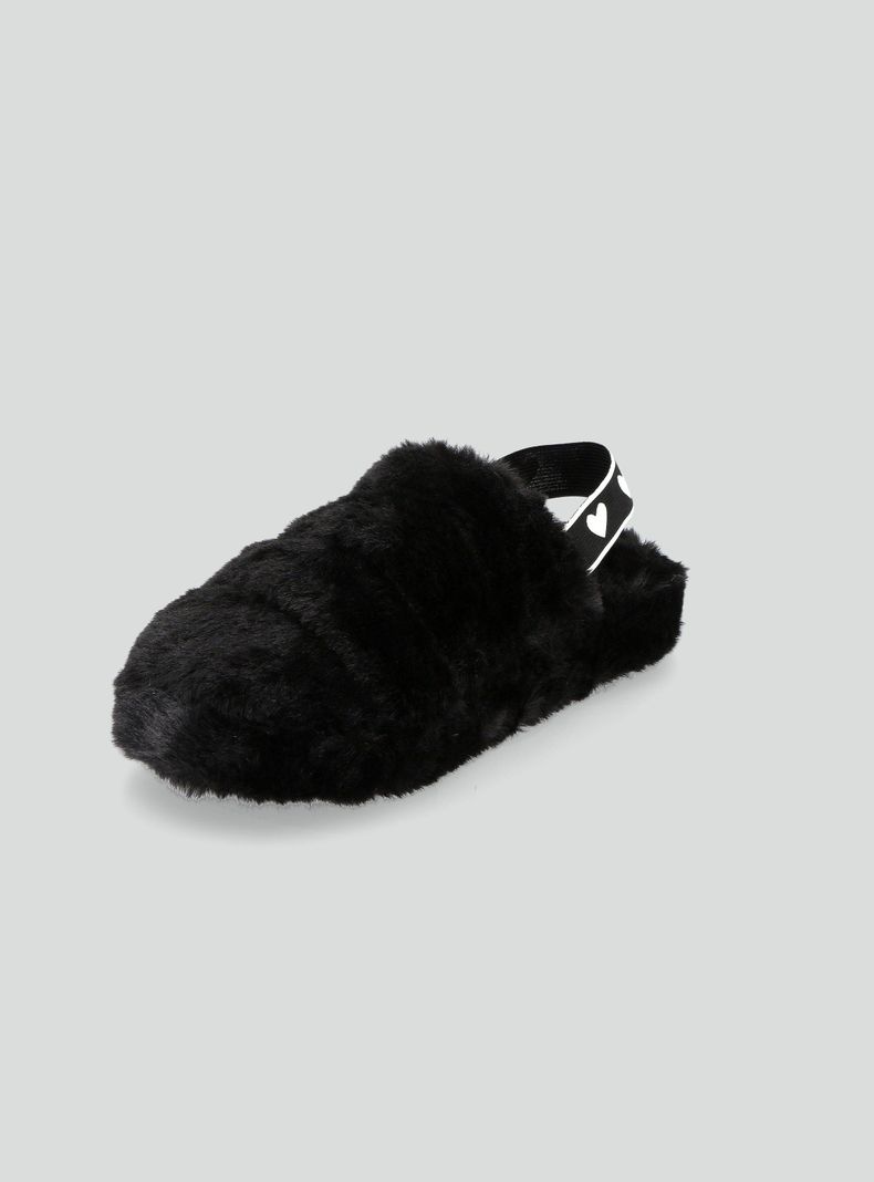 Pantufla Peluda sin Talón con Elástico-2