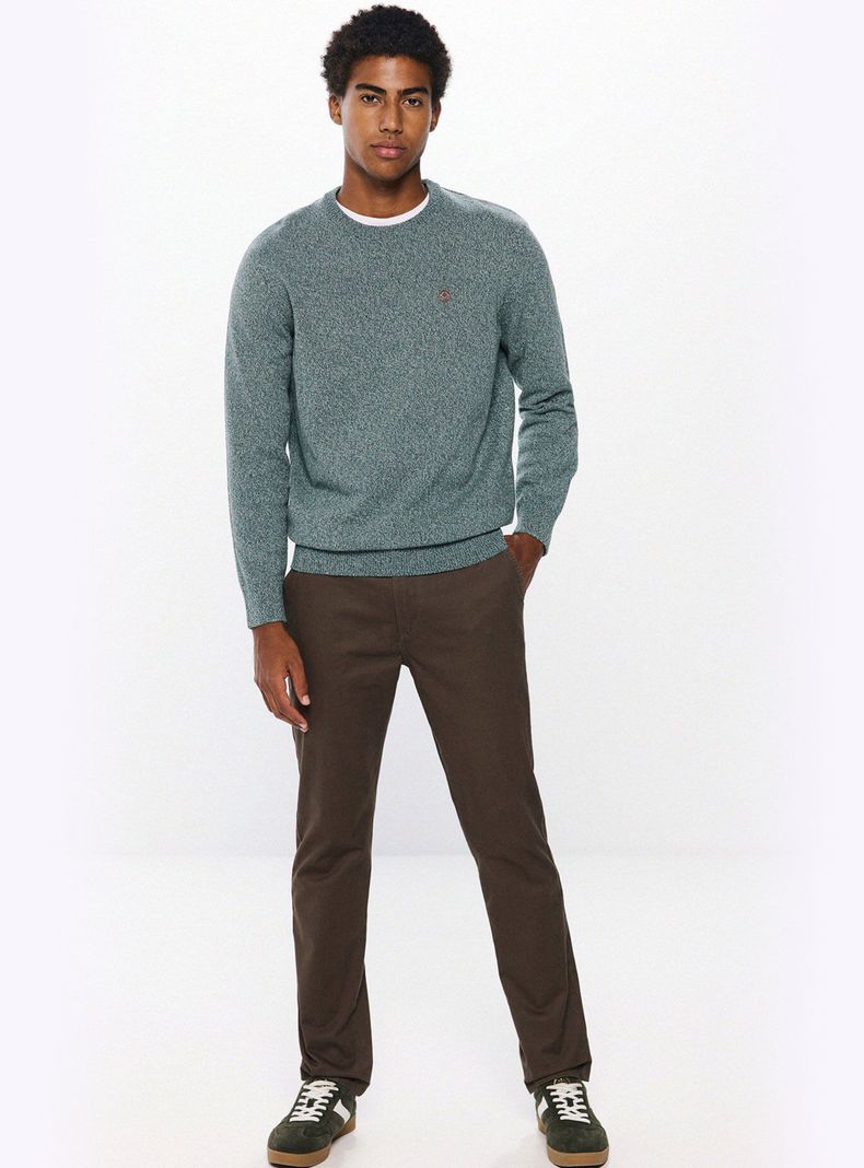 Sweater Algodón Liso Torzal-3