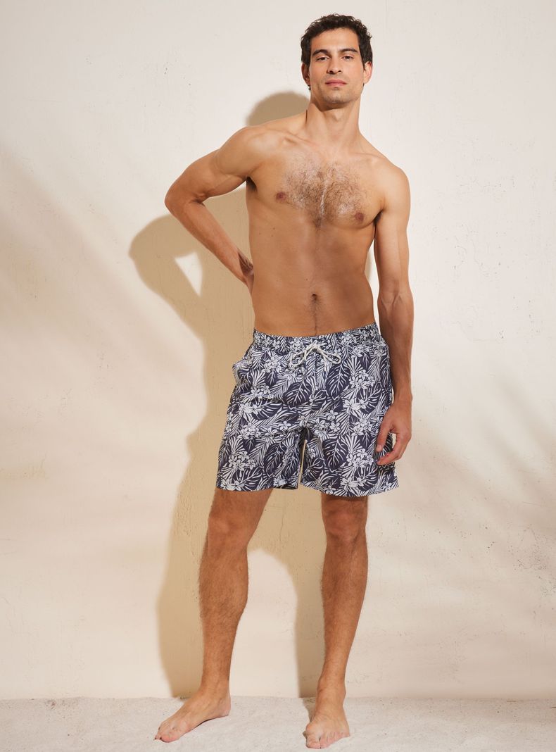 Short de Baño Summer Print Hojitas-0