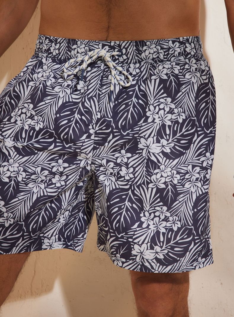 Short de Baño Summer Print Hojitas-2