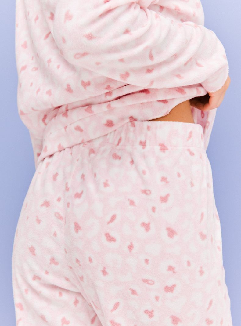 Pijama Efecto Melange Full Print-3