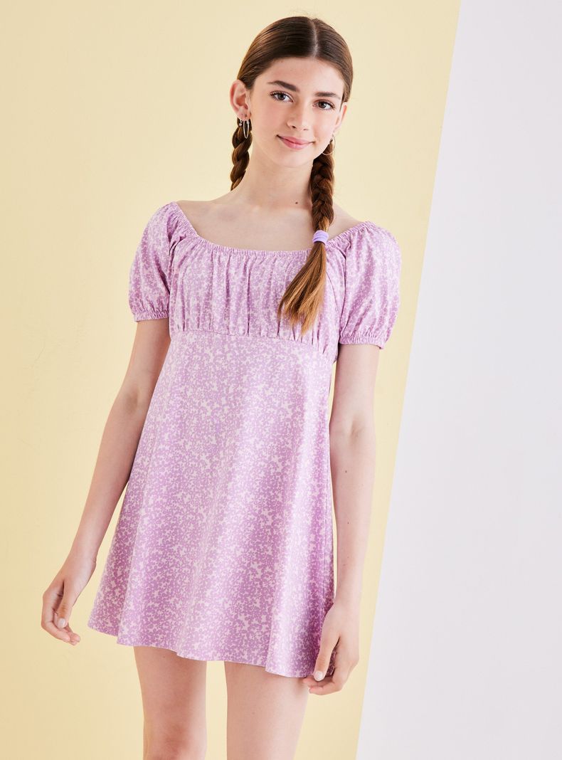 Vestido Manga Globo, Estampado-0