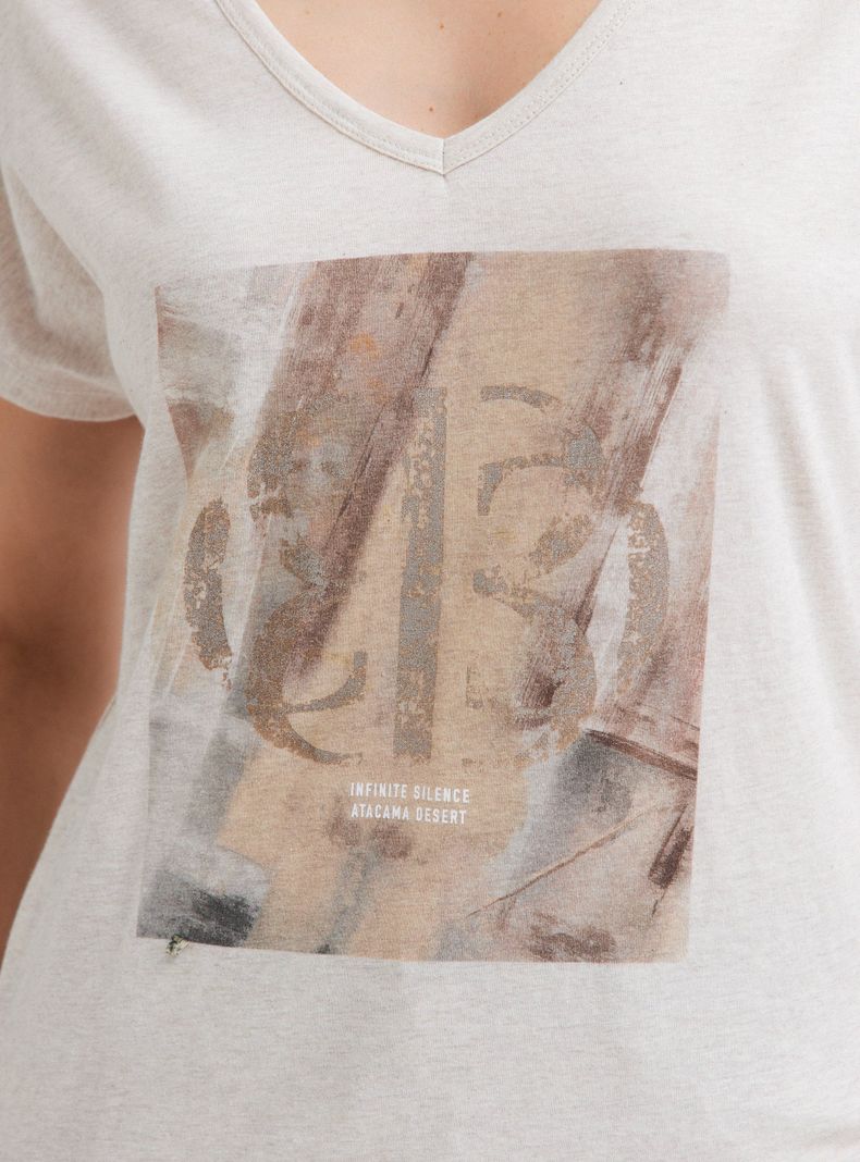 Polera Estampado Metalizado y Strass-2