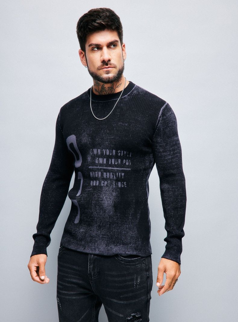 Sweater Estampado Manchado-0