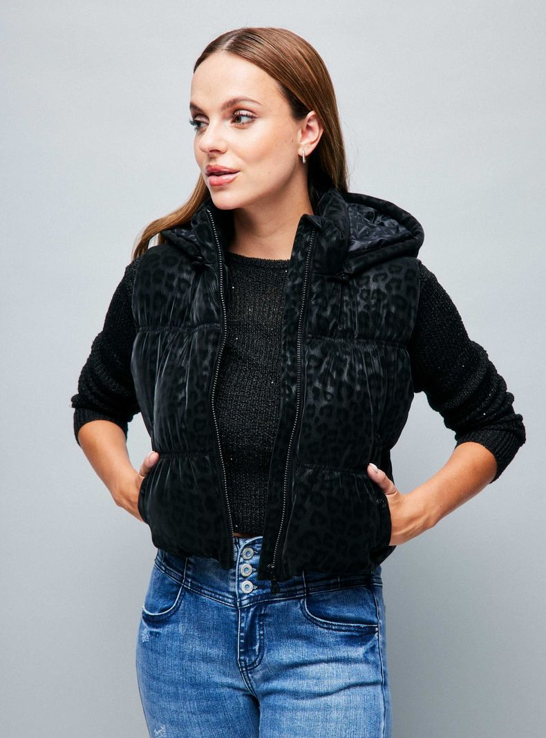 Parka Puffa Corta Animal Print-0