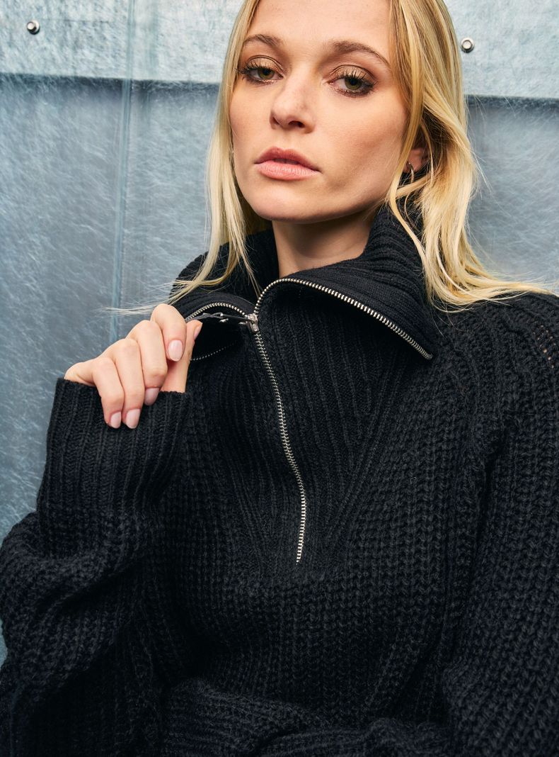 Sweater Cuello Alto Tejido-2