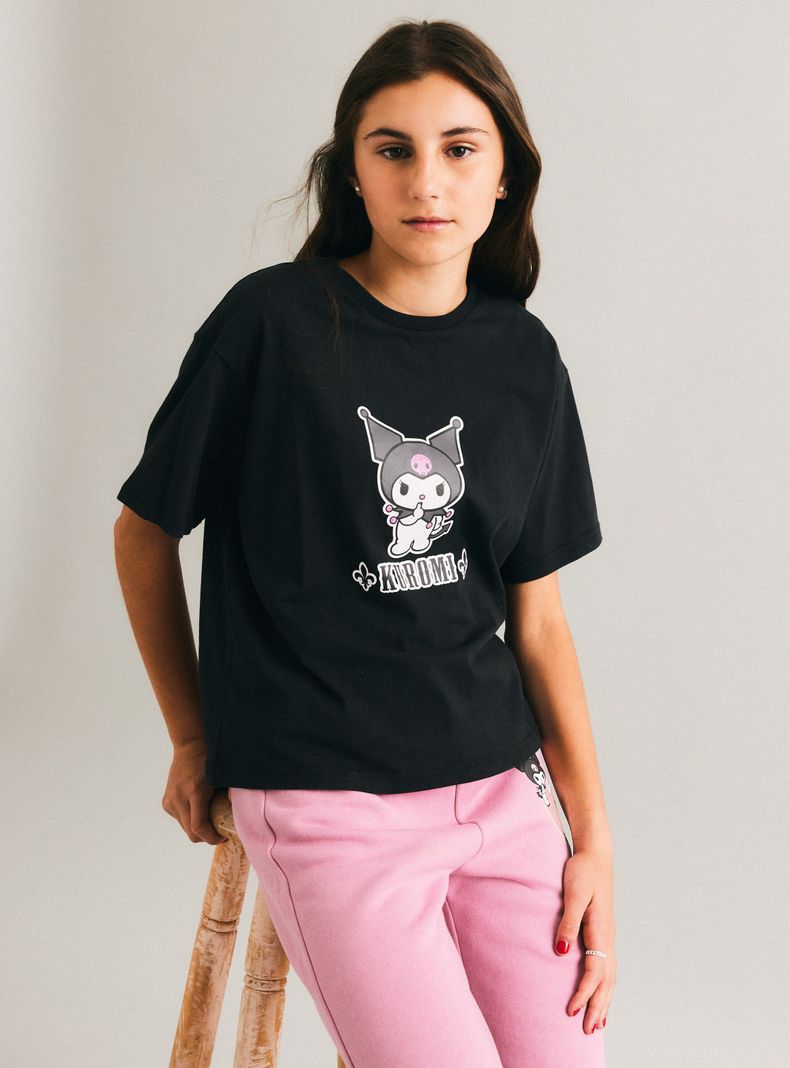 Polera Manga Corta con Print Licencia-0